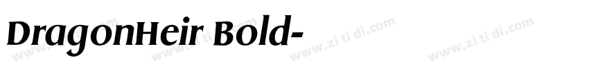 DragonHeir Bold字体转换